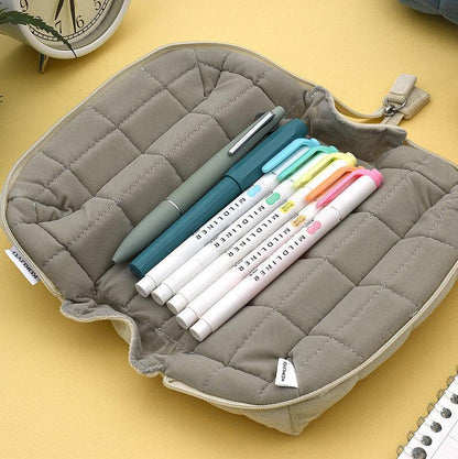 Kokuyo Mococo Quilted Pencil Case (3 colors to choose from)