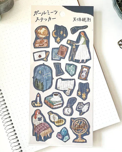 Stickers Girls Daily Life Astronomical Observation Mindwave