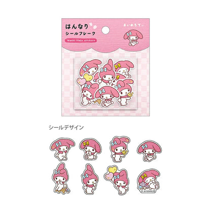 Stickers Flakes My Melody Papier washi & dorure