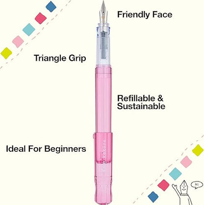 Stylo Plume Kaküno Pilot Rose Transparent Pointe Fine
