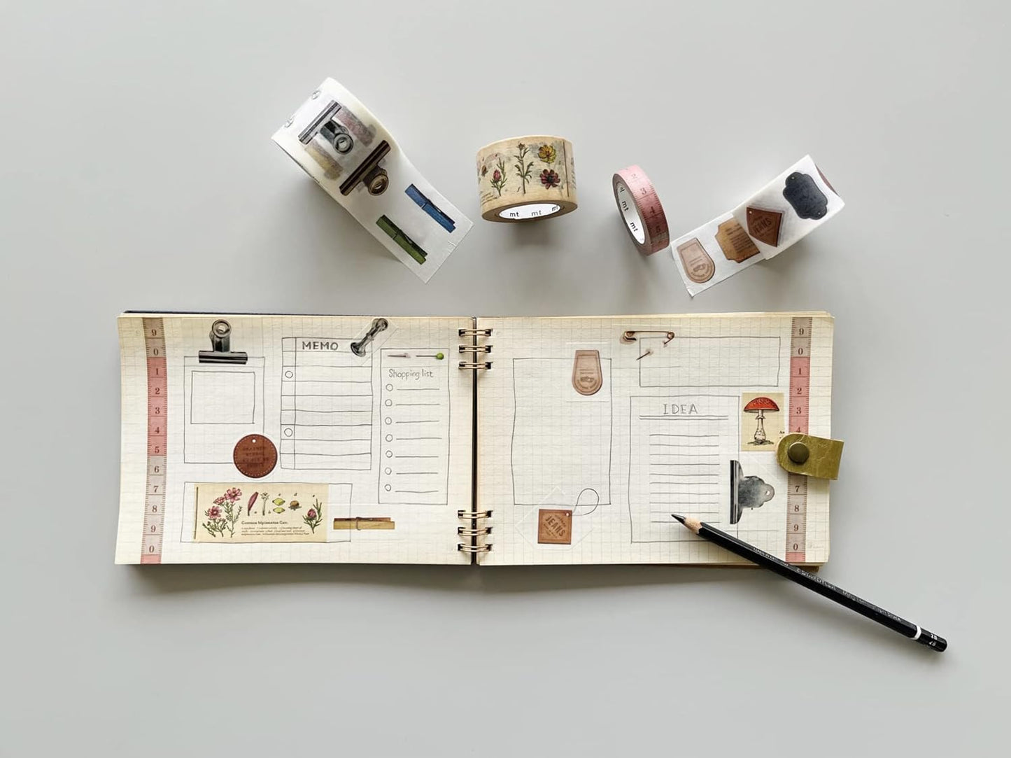 Masking Tape Ellipses Pink and Green Trehari Series