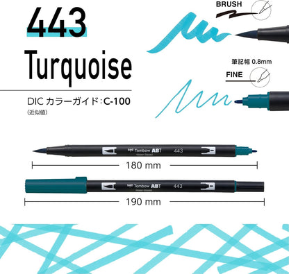 Set of 12 Double Tip Pastel Markers Tombow Dual Brush Pen ABT