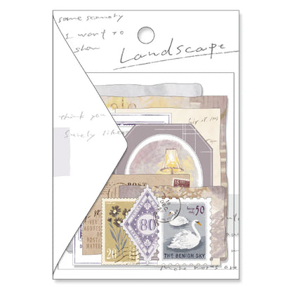 Landscape Stickers Flakes At Nightfall