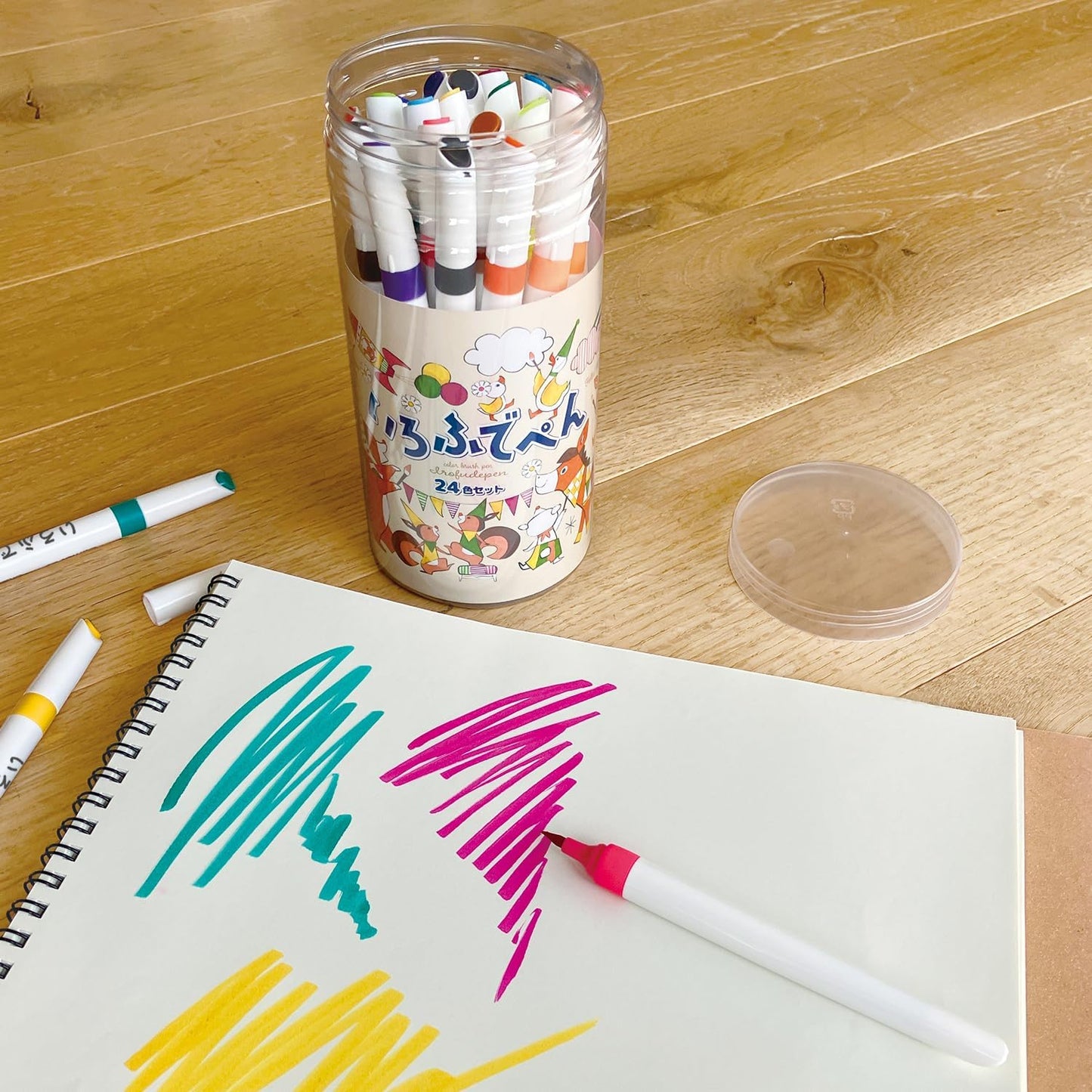 Water-Based Brush Pens (24 Colors) - Kokuyo Irofude