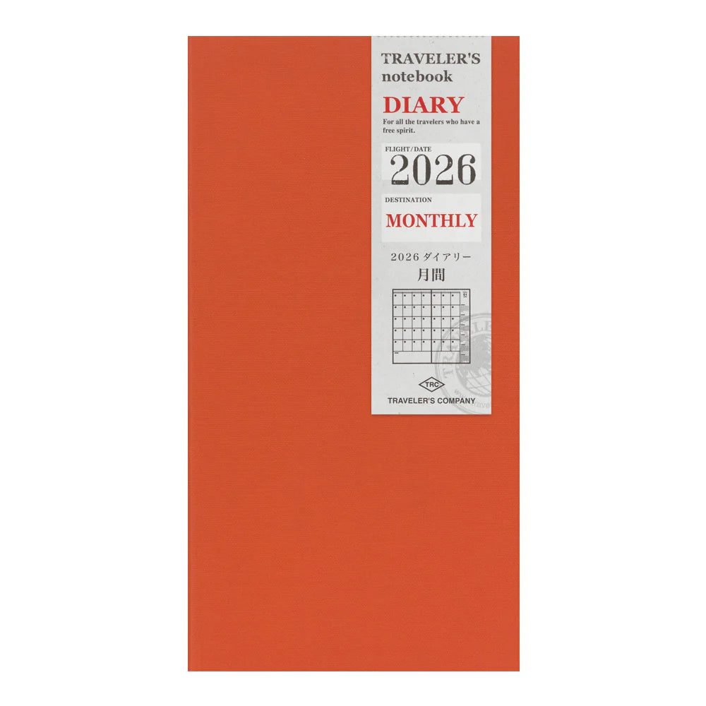 Agenda Mensuel 2026 Regular Traveler's Company Notebook