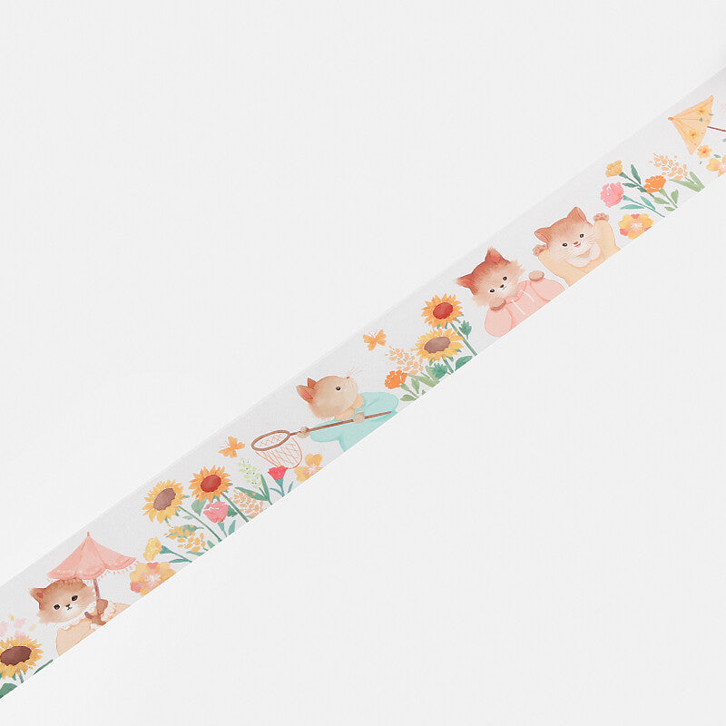 Masking Tape Chat et Tournesols