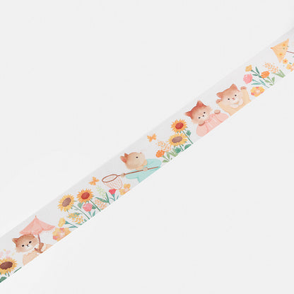 Cat and Sunflower Masking Tape
