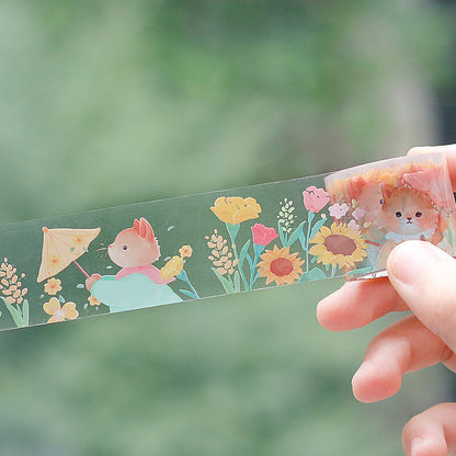 Cat and Sunflower Masking Tape
