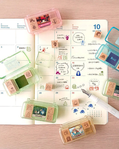 Ensemble de mini tampons Totoro Chat Bus