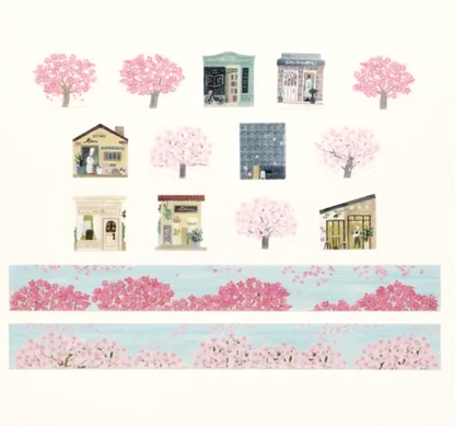 Stickers Washi tape Sakura no Sanpomichi
