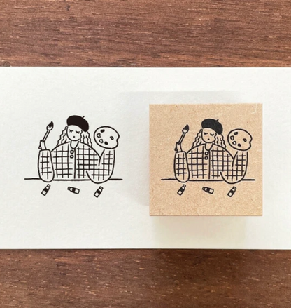 Stamp Painting Maru Chan Stamp Walking