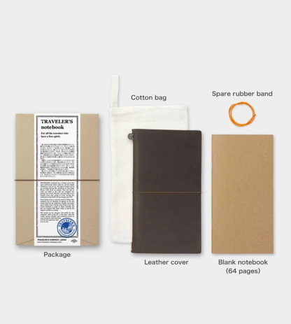 Traveler's Company Notebook Regular Marron - Kit de démarrage
