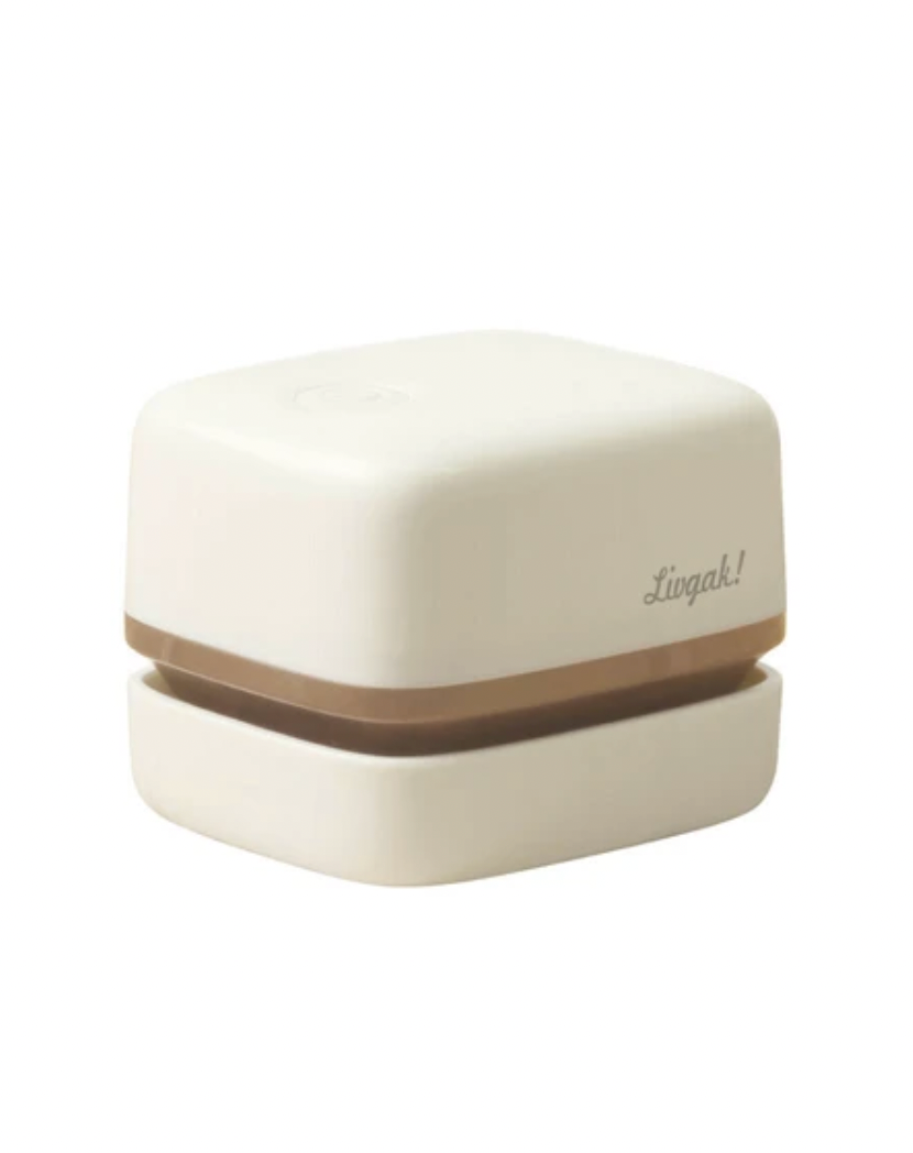 Suzy Sonic Ivory Mini Desktop Vacuum Cleaner