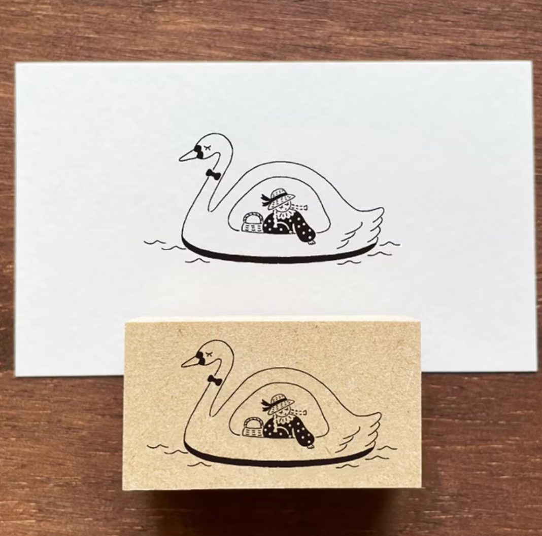 Tampon Swan Boat Maru Chan Stamp Marche