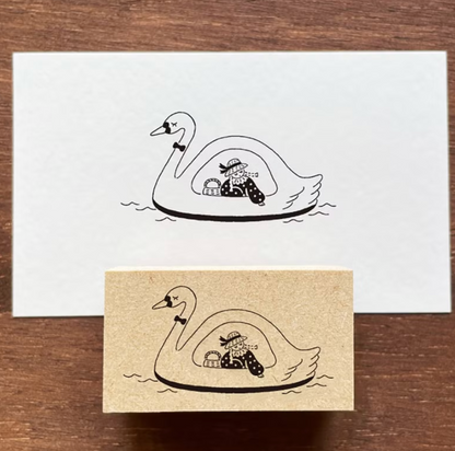 Tampon Swan Boat Maru Chan Stamp Marche