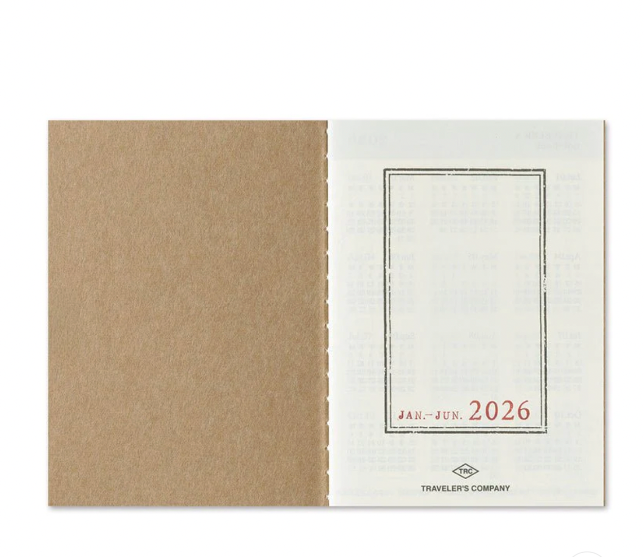 Agenda Semainier 2026 Passeport Traveler's Notebook Company