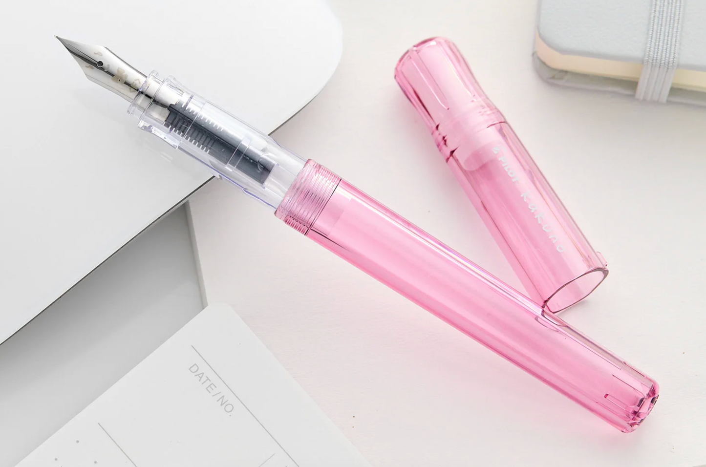 Stylo Plume Kaküno Pilot Rose Transparent Pointe Fine