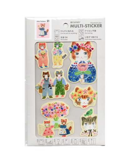 Stickers adhésifs polyvalents – Sanby Multi Stickers Cart Lover Aiko Fukawa