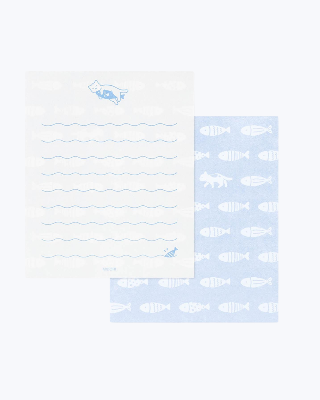 Hungry Cat mini letter set with stickers - Midori