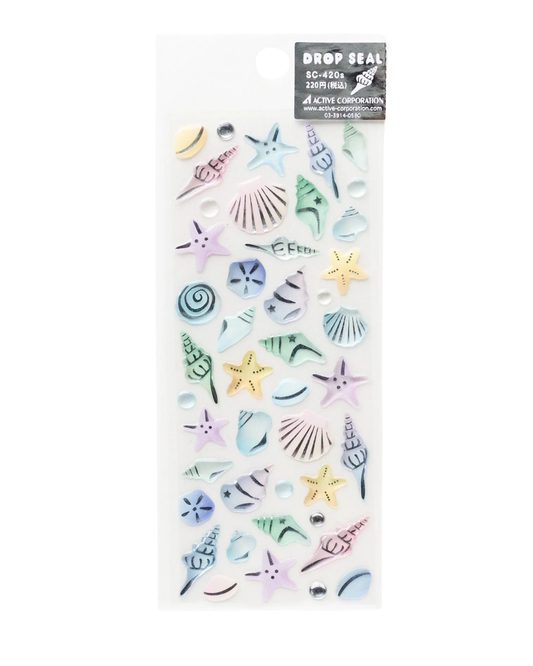 Stickers Coquillages Été Glossy