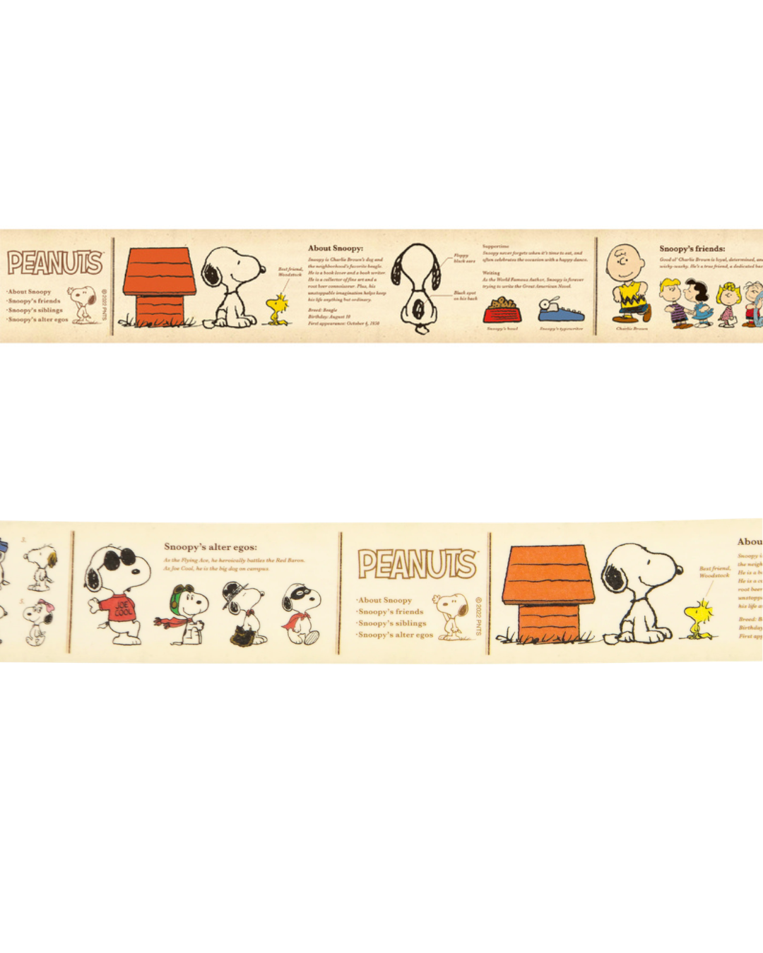 Masking Tape mt x Peanuts Snoopy Encyclopédia