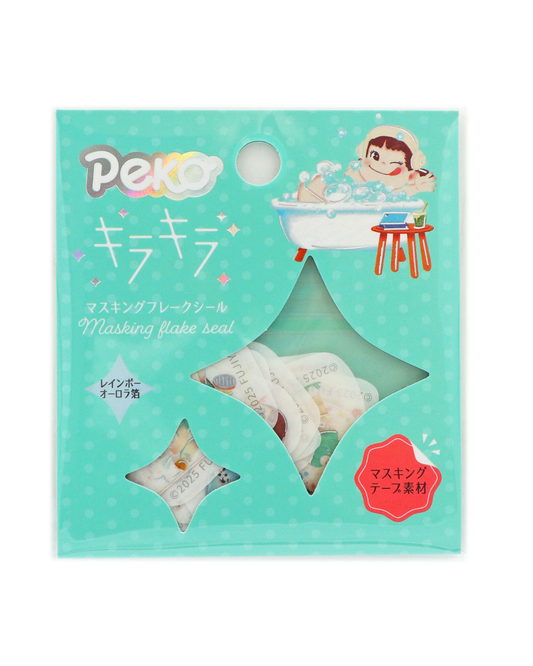 Stickers Flake Peko-chan Glitter Happy Holiday