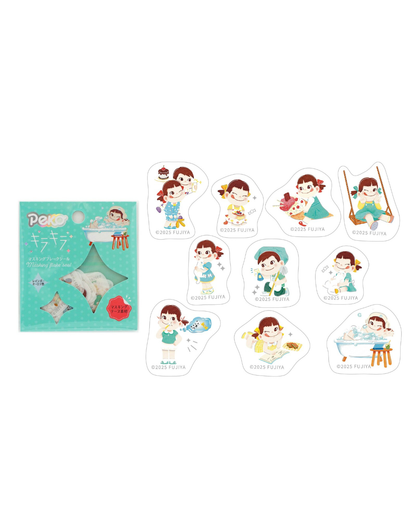 Stickers Flake Peko-chan Glitter Happy Holiday