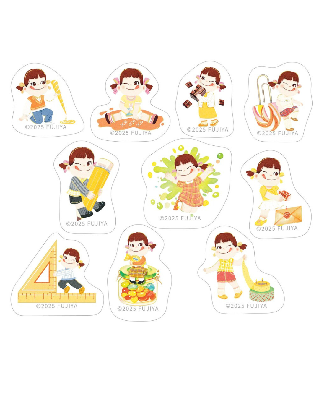 Stickers Flake Peko-chan GlitterSugar Stationery