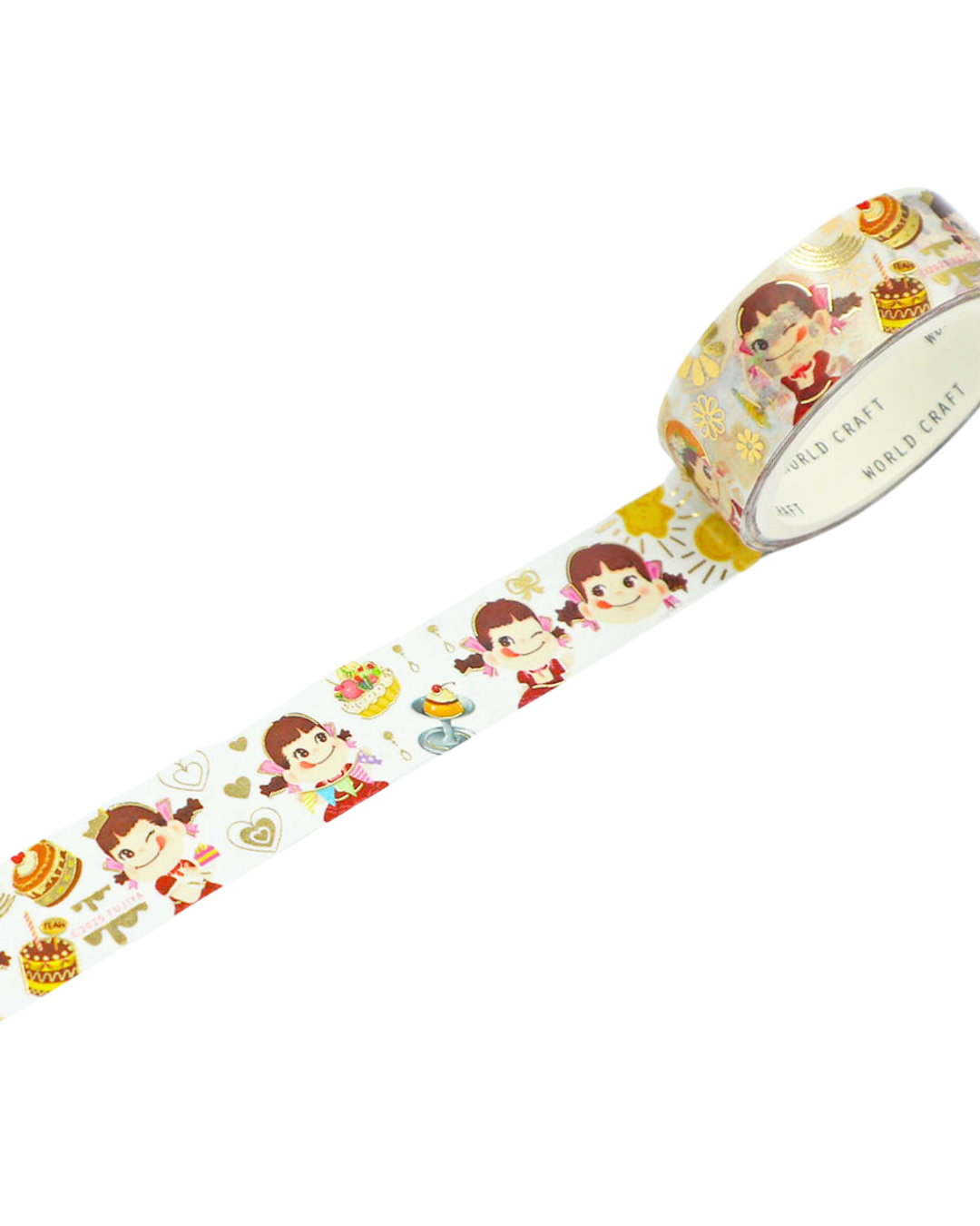 Masking Tape Peko-chan Glitter Sweet Cake Gold Foil