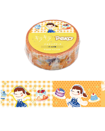 Masking Tape Peko-chan Glitter Orange Mousse