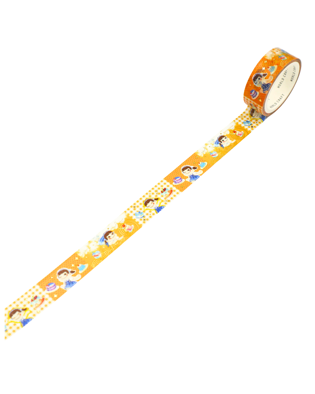 Masking Tape Peko-chan Glitter Orange Mousse