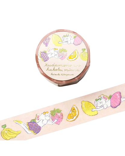 Masking tape foil doré Cozyca Heisuke Kitazawa — Everyone Carrying Fruits