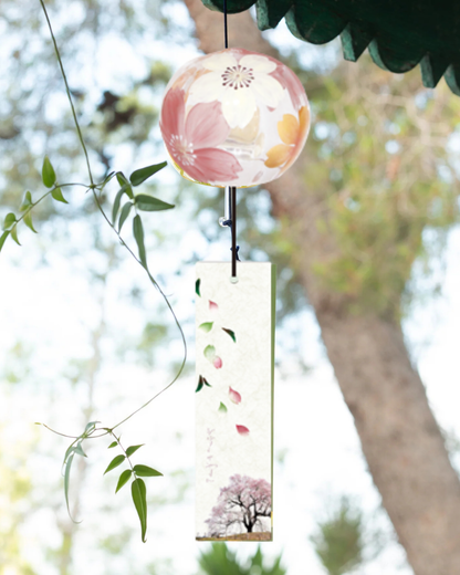 Carillon japonais Furin - Elegance Sakura - 7,5cm