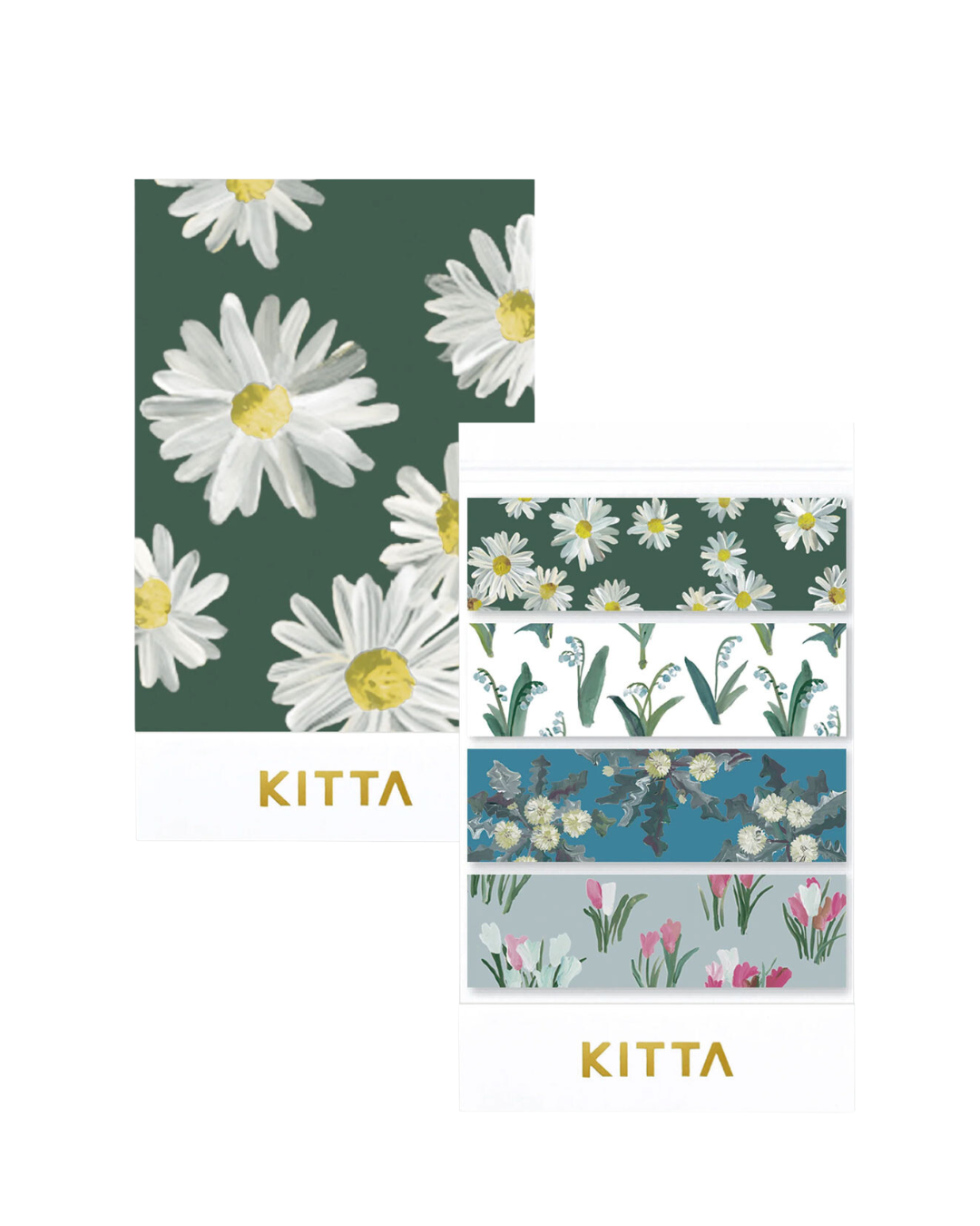 Carnet de Masking Tape Prédécoupé Fleurs 9 KITTA