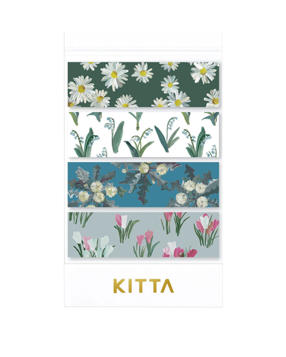 Carnet de Masking Tape Prédécoupé Fleurs 9 KITTA