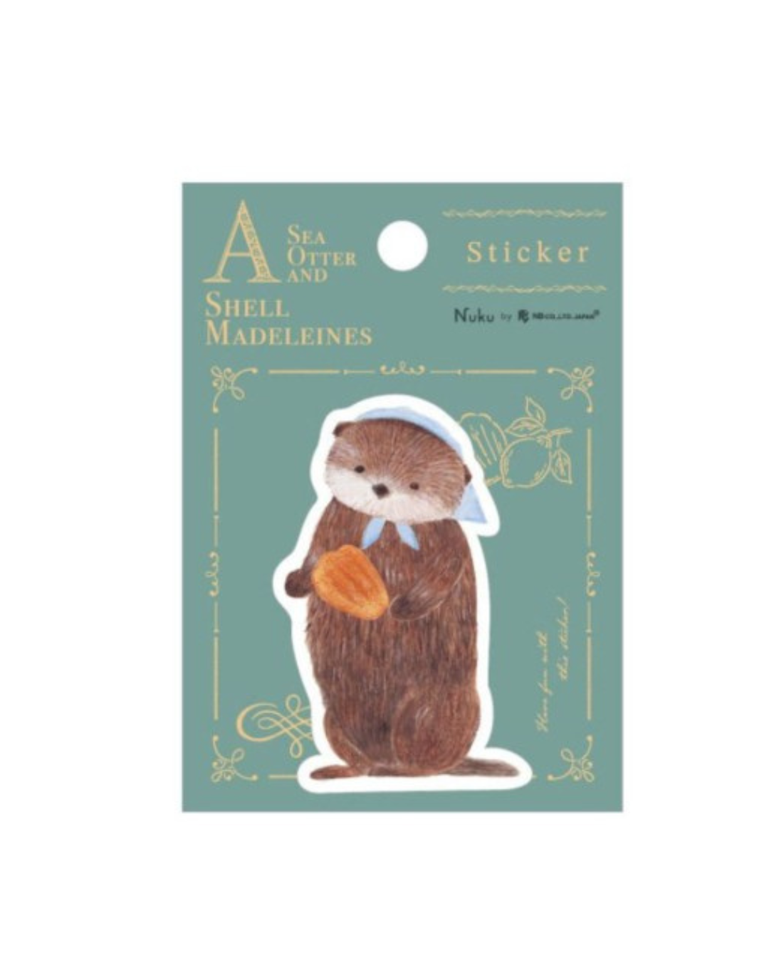 Sticker Loutre et Madeleines