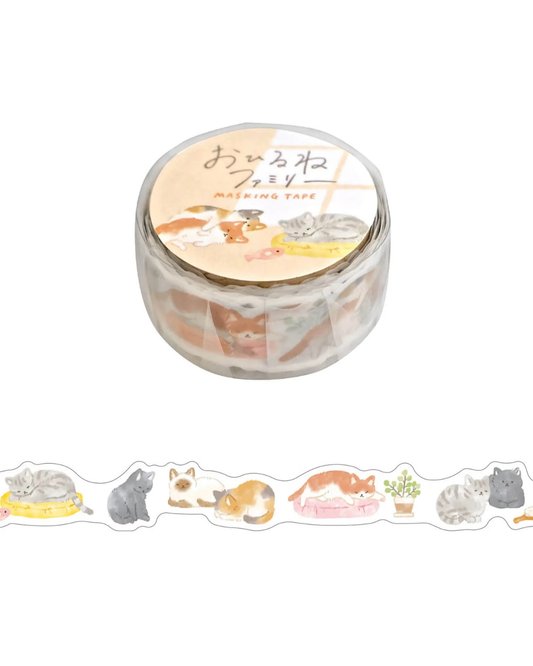 Masking Tape Die-Cut Nekoyama Family – Mind Wave