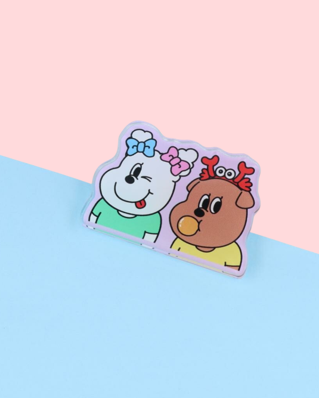 Cute Dogs Flowers Clip