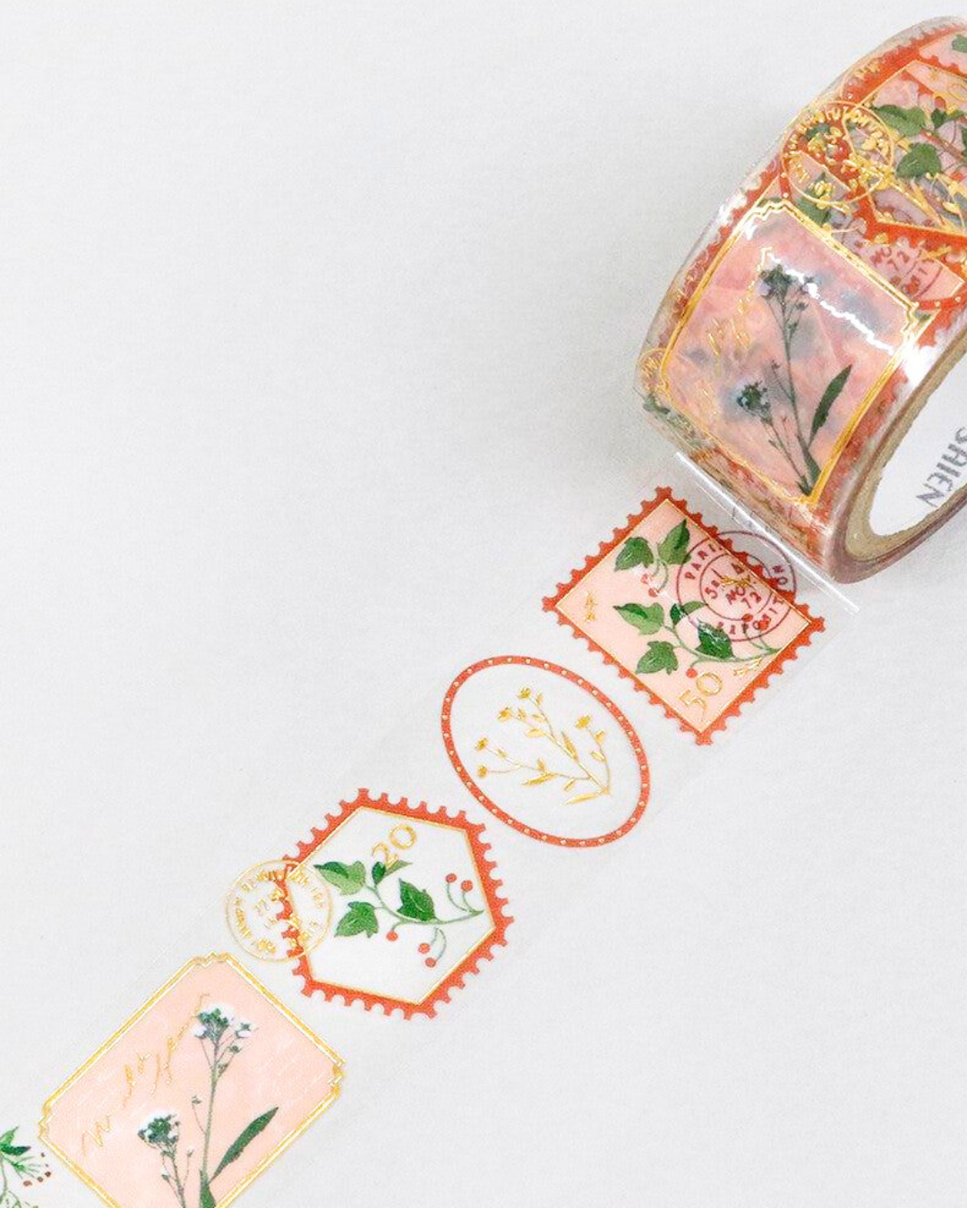 Masking Tape Transparent Wildflower Stamp Story Dorure — SAIEN