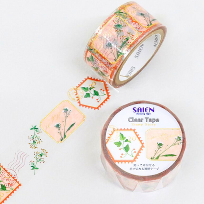 Masking Tape Transparent Wildflower Stamp Story Dorure — SAIEN