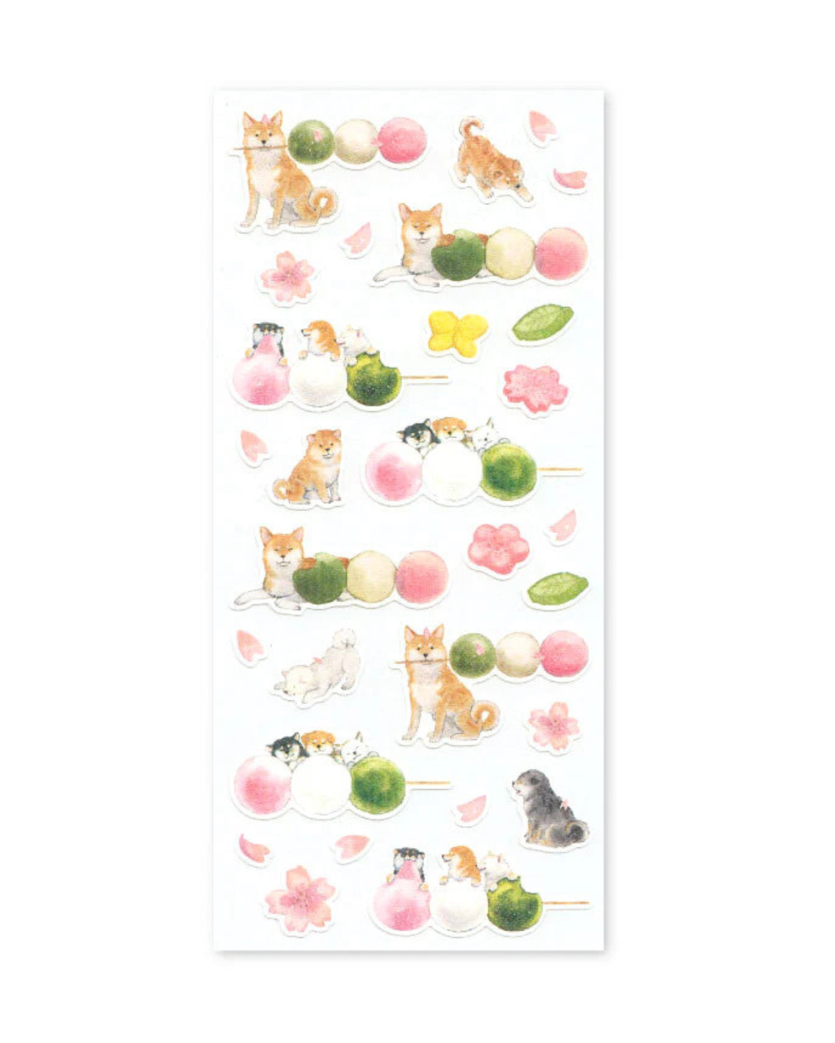 Shiba Inu and Cherry Blossom Stickers
