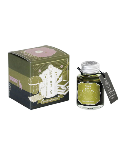 Taisho Roman Haikara Teranishi Guitar Fountain Pen Ink – Emotional Olive