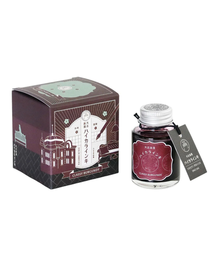 Taisho Roman Haikara Teranishi Guitar Fountain Pen Ink – Classy Burgundy