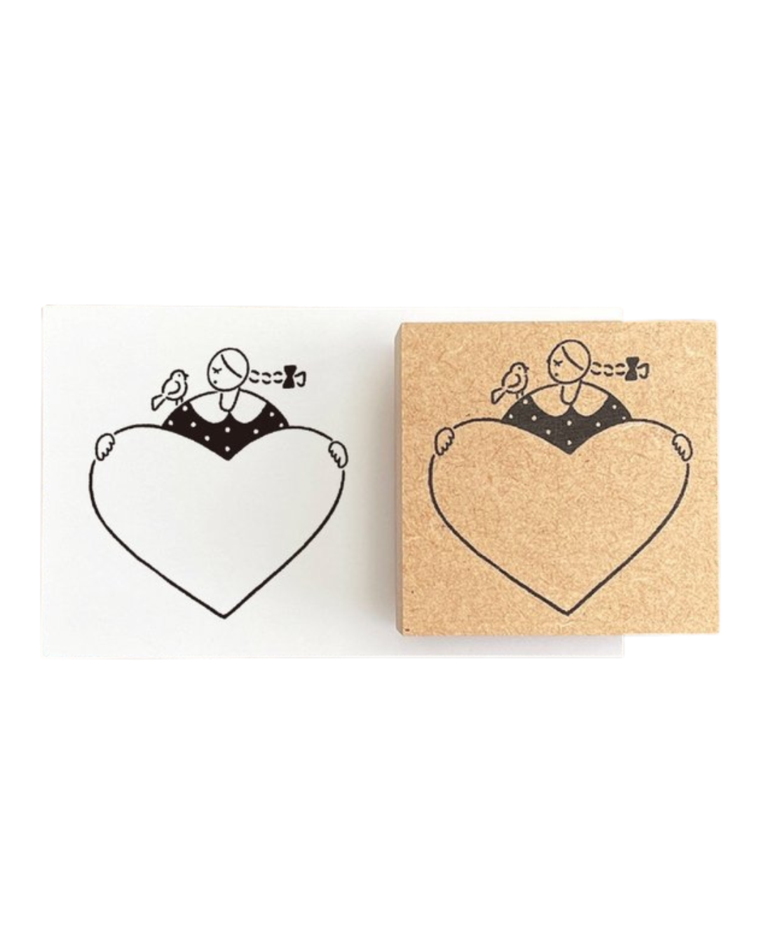 Reading Stamp Big Heart Maru Chan Stamp Marche
