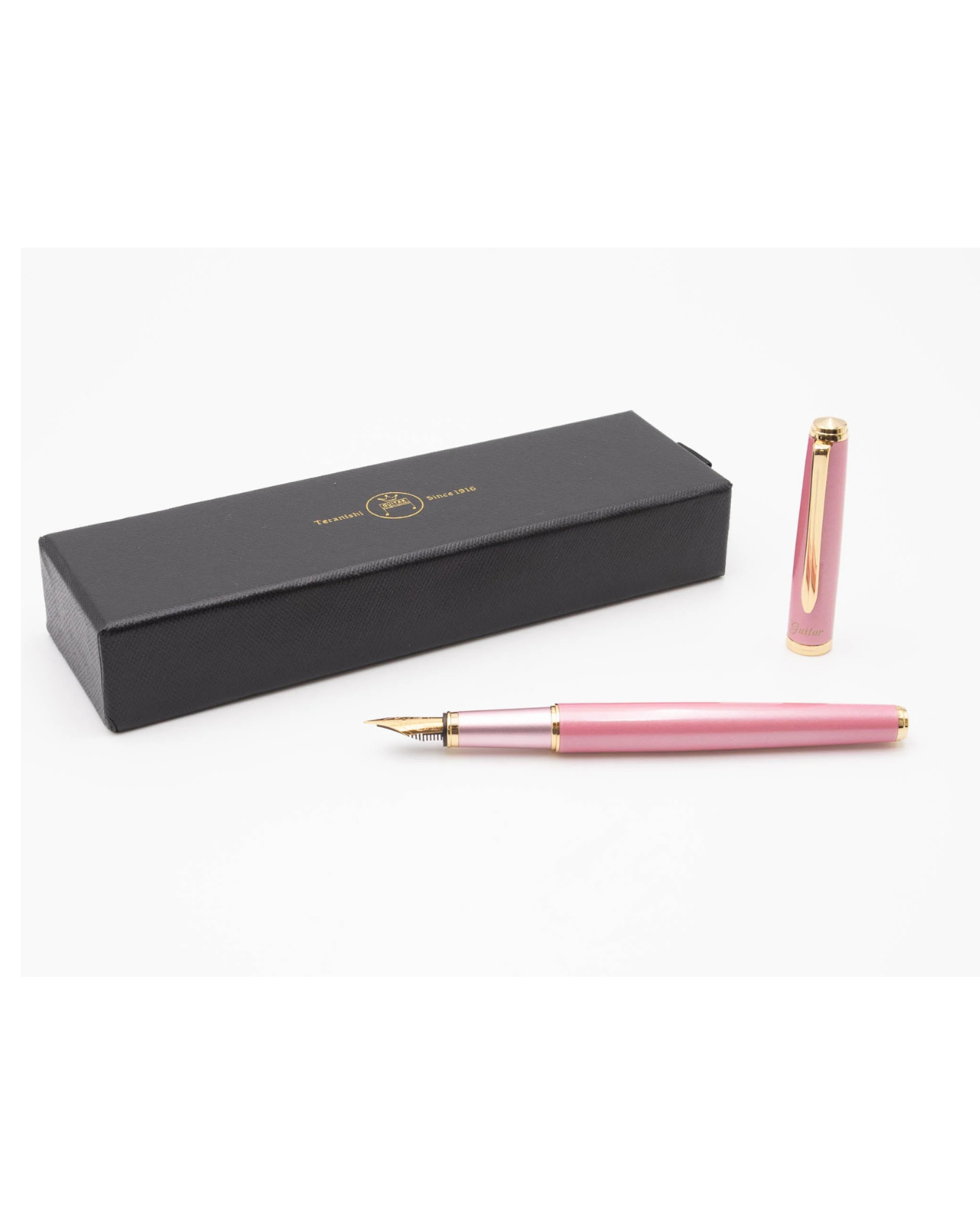 Teranishi Guitar Brilliant Fountain Pen – Rose Pink with Converter