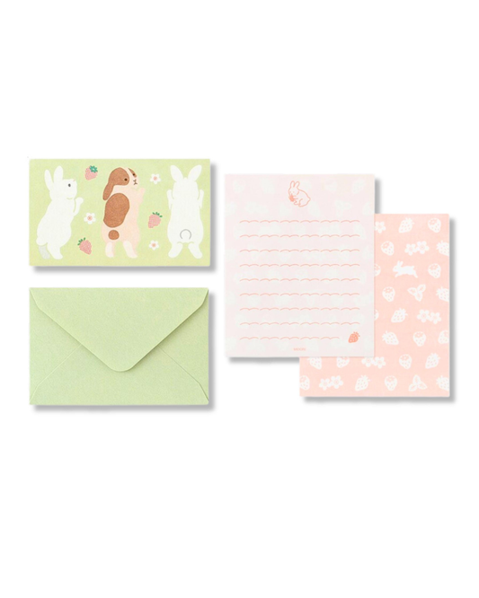 Hungry Rabbit Midori Mini Letter Set with Stickers