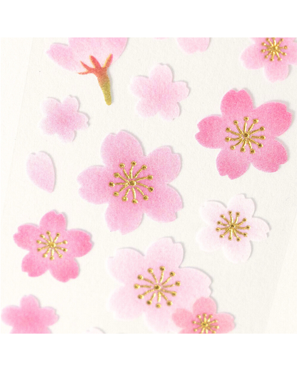 Stickers Sakura Matière douce effet textile