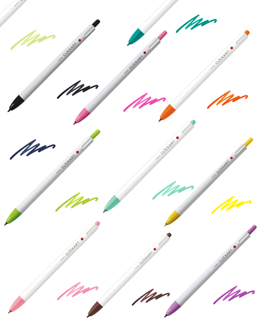 Zebra ClickArt Retractable Felt Tip Pen 0.6 mm – Colour of your choice
