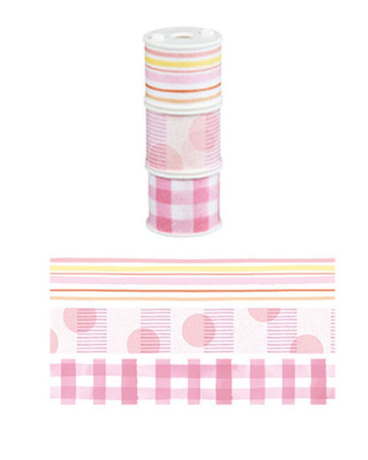 Bobbin Masking Tape Set Pink Kokuyo