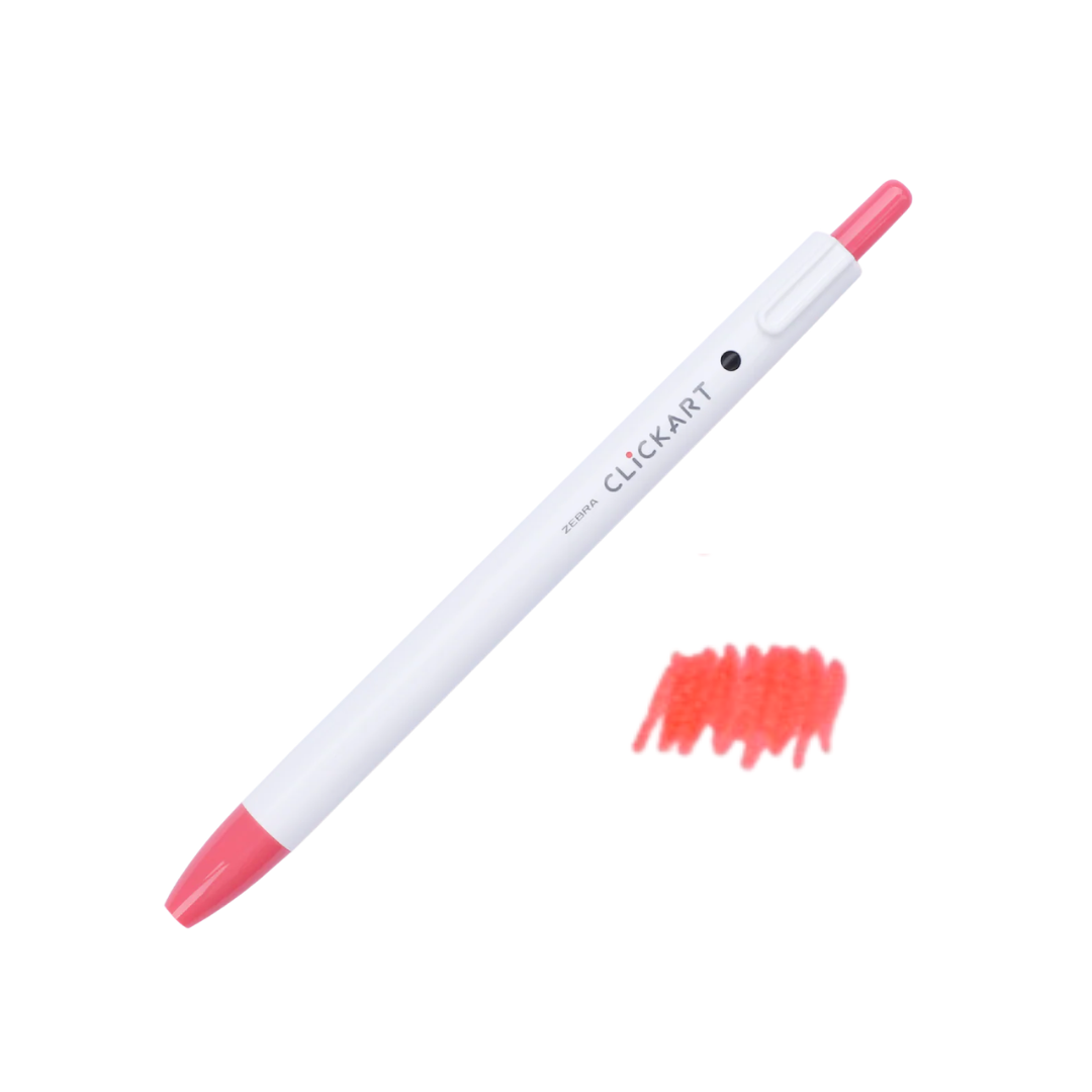 Zebra ClickArt Retractable Felt Tip Pen 0.6 mm – Colour of your choice
